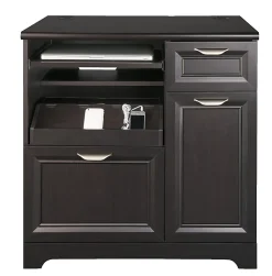 Realspace® Magellan 30”H x 29-7/16”W x 21”D Tech Station Printer Stand, Espresso
