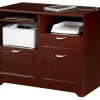 Realspace® Magellan 30”H x 36-5/16”W x 21”D Tech Station Printer Stand 2.0, Classic Cherry