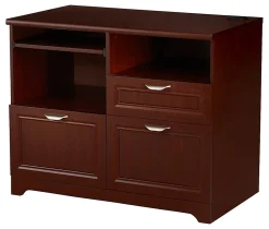 Realspace® Magellan 30”H x 36-5/16”W x 21”D Tech Station Printer Stand 2.0, Classic Cherry
