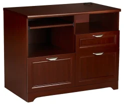 Realspace® Magellan 30”H x 36-5/16”W x 21”D Tech Station Printer Stand 2.0, Classic Cherry