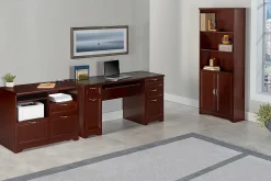 Realspace® Magellan 30”H x 36-5/16”W x 21”D Tech Station Printer Stand 2.0, Classic Cherry