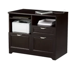 Realspace® Magellan 30”H x 36-5/16”W x 21-1/8”D Tech Station Printer Stand 2.0, Espresso