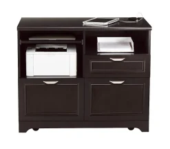 Realspace® Magellan 30”H x 36-5/16”W x 21-1/8”D Tech Station Printer Stand 2.0, Espresso