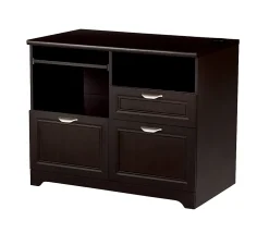 Realspace® Magellan 30”H x 36-5/16”W x 21-1/8”D Tech Station Printer Stand 2.0, Espresso