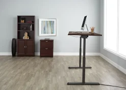 Realspace® Magellan Performance Electric 60"W Height-Adjustable Standing Desk, Cherry