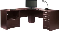 Realspace® Magellan Performance 71"W L-Shaped Corner Desk, Cherry