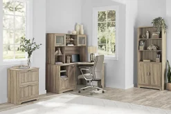 Realspace® Magellan 60"W Corner Computer Desk, Blonde Ash