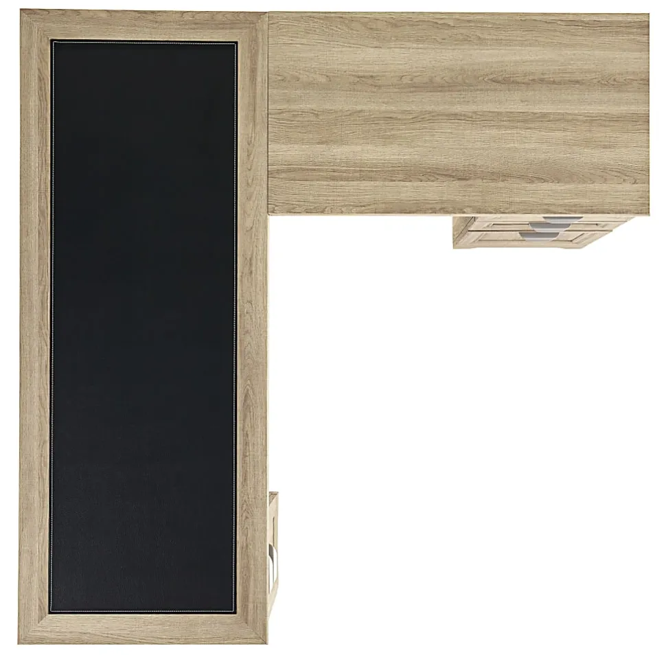 Realspace® Magellan 59"W L-Shape Corner Computer Desk, Blonde Ash