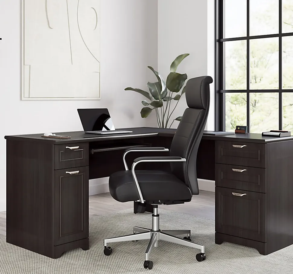 Realspace® Magellan 59"W L-Shape Corner Computer Desk, Espresso