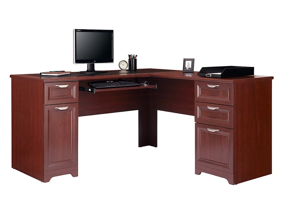 Realspace® Magellan 59"W L-Shape Corner Computer Desk, Classic Cherry