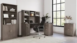 Realspace® Magellan 59"W L-Shape Corner Computer Desk, Gray