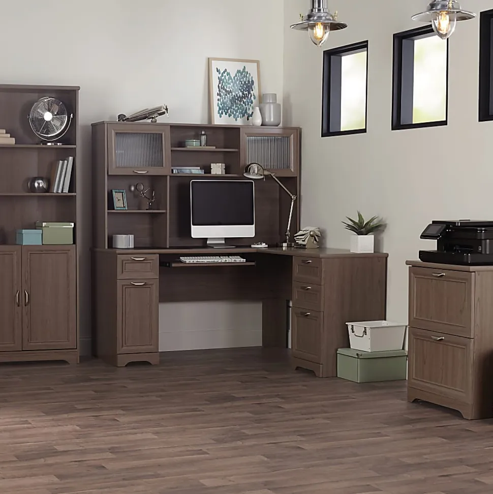 Realspace® Magellan 59"W L-Shape Corner Computer Desk, Gray