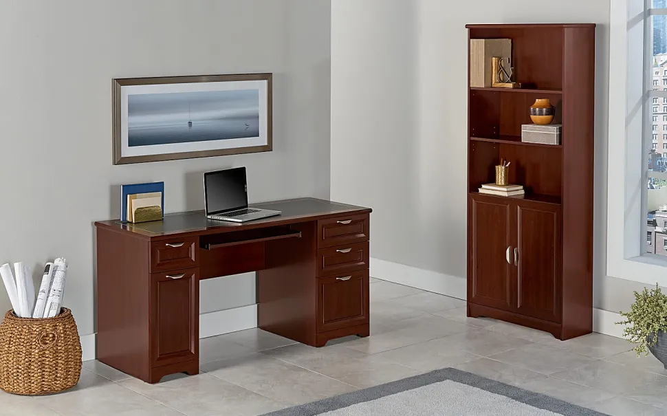 Realspace® Magellan 59"W Manager's Computer Desk, Classic Cherry