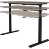 Realspace® Magellan 60"W Pneumatic Height-Adjustable Standing Desk, Gray