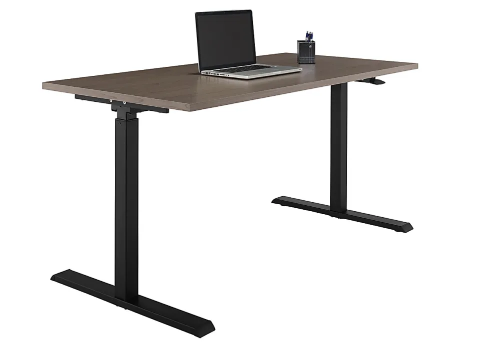 Realspace® Magellan 60"W Pneumatic Height-Adjustable Standing Desk, Gray