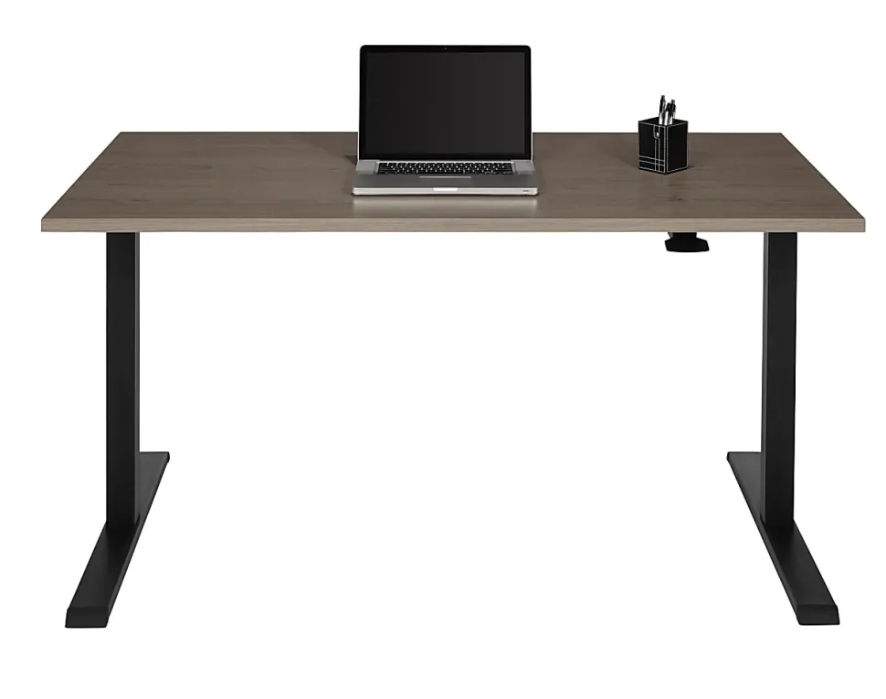 Realspace® Magellan 60"W Pneumatic Height-Adjustable Standing Desk, Gray