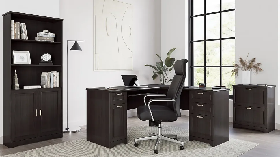 Realspace® Magellan 23-1/2"W x 16-9/16"D Lateral 2-Drawer File Cabinet, Espresso