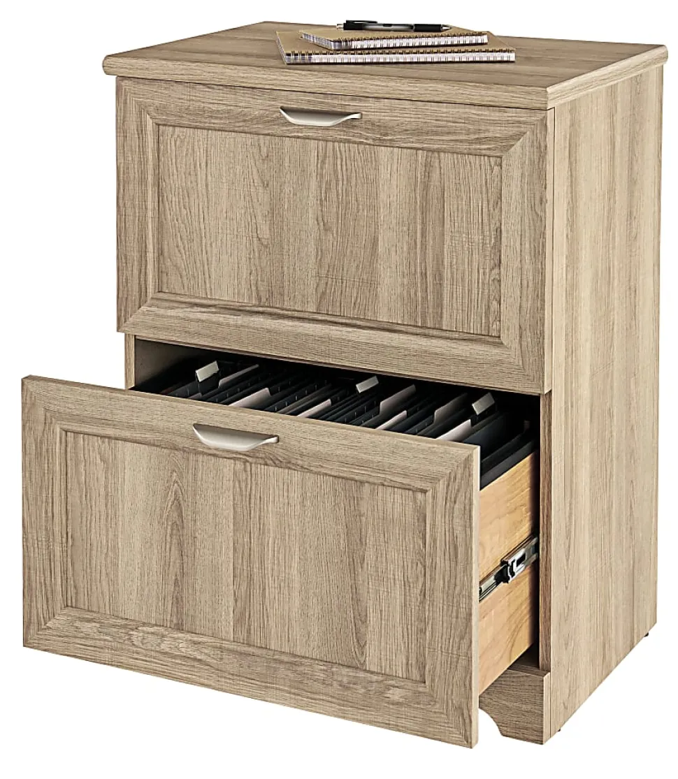 Realspace® Magellan 23-1/2"W x 16-1/2"D Lateral 2-Drawer File Cabinet, Blonde Ash