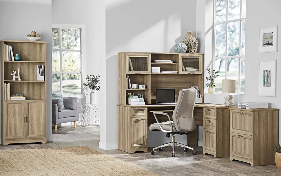 Realspace® Magellan 23-1/2"W x 16-1/2"D Lateral 2-Drawer File Cabinet, Blonde Ash