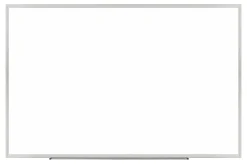 Realspace™ Magnetic Dry-Erase Whiteboard, 48'' x 72" , Aluminum Frame With Silver Finish