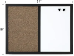 Realspace™ Magnetic Dry-Erase Whiteboard/Cork Bulletin Board, 18