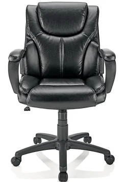 Realspace® Mayhart Vinyl Mid-Back Task Office Chair, Black, BIFMA Compliant