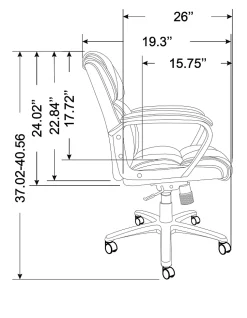 Realspace® Mayhart Vinyl Mid-Back Task Office Chair, Black, BIFMA Compliant