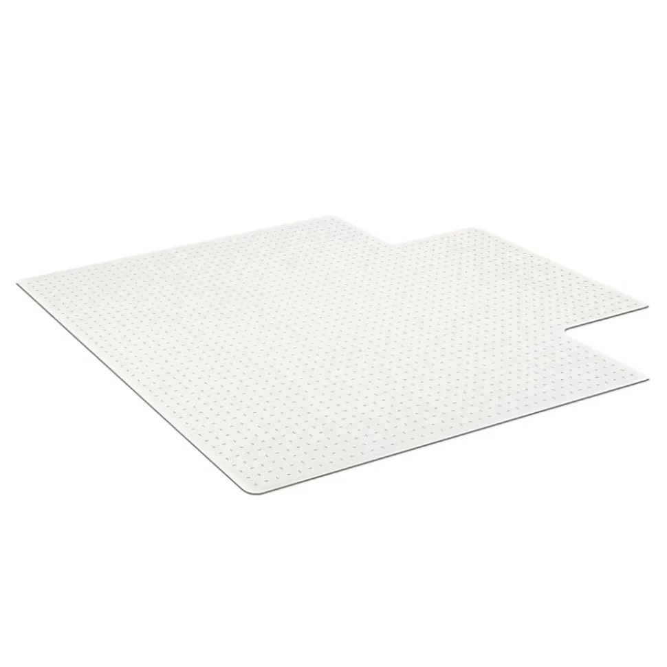 Realspace™ Medium Pile Chair Mat, Wide Lip, Ramped Edge, 45" x 53", Clear