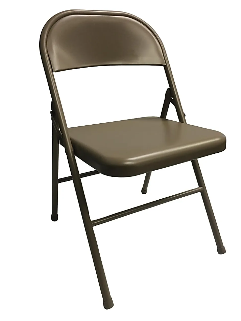 Realspace® Metal Folding Chairs, Tan, Set Of 4 Chairs