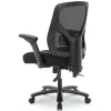 Realspace® MFTC 400 Big & Tall Ergonomic Mesh/Fabric High-Back Chair with Flip-Up Armrests, Black/Black, BIFMA Compliant