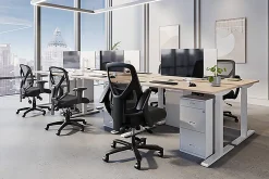 Realspace® MFTC 200 Ergonomic Mesh Mid-Back Task Office Chair, Black, BIFMA Compliant