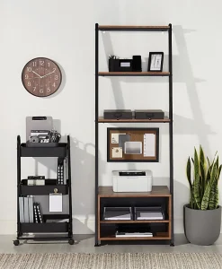 Realspace® Mobile 3-Tier Storage Cart, 35-5/8"H x 17-15/16"W x 14-5/16"D, Off-White