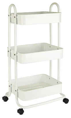 Realspace® Mobile 3-Tier Storage Cart, 35-5/8