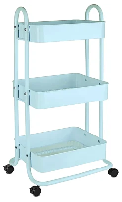 Realspace® Mobile 3-Tier Storage Cart, 35-5/8