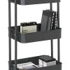 Realspace® Mobile 3-Tier Storage Cart, 35-5/8"H x 17-15/16"W x 14-5/16"D, Gray