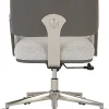 Realspace® Modern Comfort Picali Bouclé Fabric/Vegan Leather Low-Back Task Office Chair, White Stone/Gray/Brushed Nickel, BIFMA Compliant