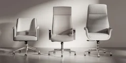 Realspace® Modern Comfort Picali Bouclé Fabric/Vegan Leather Low-Back Task Office Chair, White Stone/Gray/Brushed Nickel, BIFMA Compliant