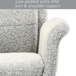 Realspace® Modern Comfort Pizana Bouclé Fabric High-Back Executive Office Chair, Light Sand/Brushed Nickel, BIFMA Compliant
