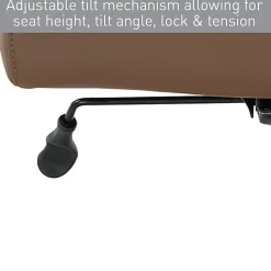 Realspace® Modern Comfort Winsley Bonded Leather Mid-Back Manager Office Chair, Brown/Black, BIFMA Compliant