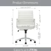 Realspace® Modern Comfort Winsley Bonded Leather Mid-Back Manager Office Chair, White/Silver, BIFMA Compliant