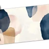 Realspace™ Modern Desk Pad, 14-3/4" x 26", 30% Recycled, Blue/Cream Abstract