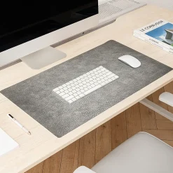 Realspace™ Modern Desk Pad, 14-3/4" x 26", 30% Recycled, Gray