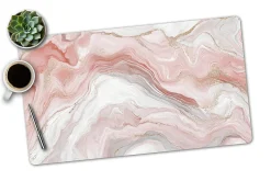 Realspace™ Modern Desk Pad, 14-3/4" x 26", 30% Recycled, Pink Multi Swirl
