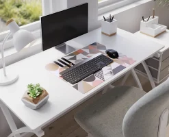 Realspace™ Modern Desk Pad, 14-3/4" x 22-5/8", 30% Recycled, Multicolor Geometric