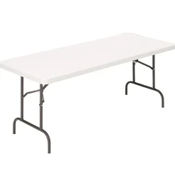 Realspace® Molded Plastic Top Folding Table, 29"H x 96"W x 30"D, Gray Granite