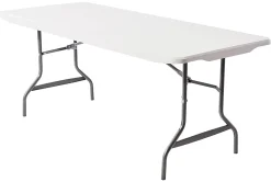Realspace® Molded Plastic Top Folding Table, 29"H x 72"W x 30"D, Gray Granite