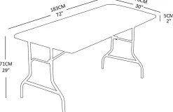 Realspace® Molded Plastic Top Folding Table, 29