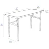Realspace® Molded Plastic Top Folding Table, 29"H x 48"W x 24"D, Platinum
