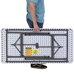 Realspace® Molded Plastic Top Folding Table, 29