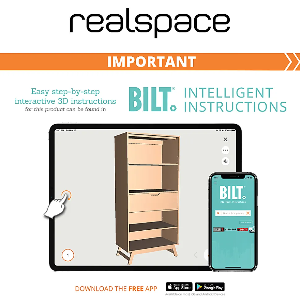 Realspace® Nashira 61"H 4-Shelf Bookcase With Drawer, Light Oak/Gray